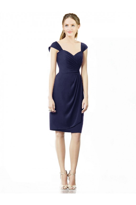 Short Cap Sleeves Knee Length Chiffon Homecoming Dress Canada