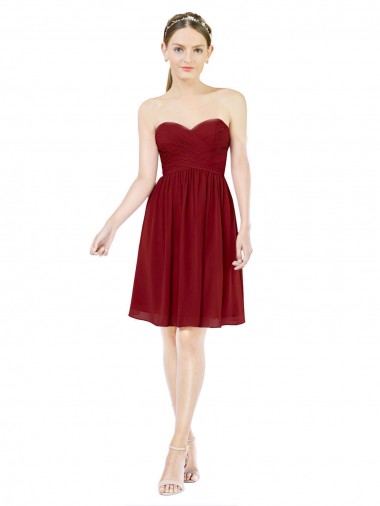 Short Sweetheart Knee Length Chiffon Homecoming Dress with Open Back Canada