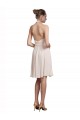 Short Knee Length Wrap Chiffon Halter Homecoming Dress Canada