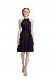Short Knee Length High Neck Chiffon Homecoming Dress Canada