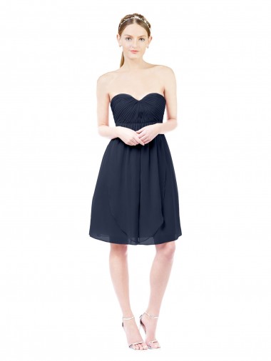 Sweetheart Knee Length Chiffon Homecoming Dress Open Back Canada