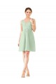 v-Neckline Short Knee Length Chiffon Homecoming Dress Canada