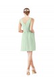 v-Neckline Short Knee Length Chiffon Homecoming Dress Canada