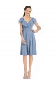 V-Neck V-Back Knee Length Short Chiffon Homecoming Dress Canada