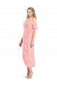 Wrap Chiffon Homecoming Dress with Fluttering Ruffles Canada