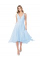 Chiffon Midi Length Keyhole Back Homecoming Dress Canada