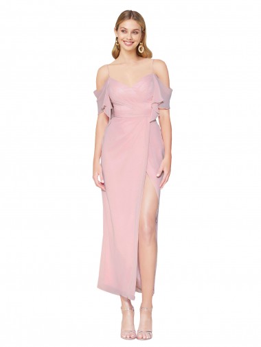 Mermaid Cold Shoulder Short Knee Length Chiffon Homecoming Dress Canada