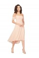 Cold Shoulder Midi Length Short Chiffon Homecoming Dress Canada