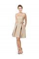 Short Classic Beaded Lace and Satin Homecoming Dress with Matching Satin Tie Sash Canada