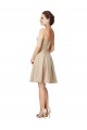 Short Classic Beaded Lace and Satin Homecoming Dress with Matching Satin Tie Sash Canada