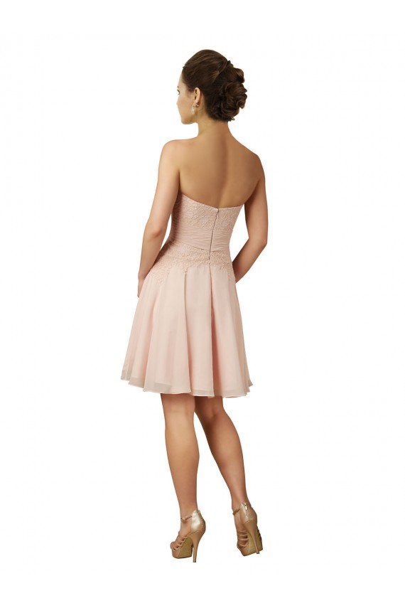 Lace and Chiffon Homecoming Dress with Unique Neckline Canada