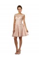 Short Knee Length Lace Homecoming Dress with Matching Chiffon Tie Sash Canada
