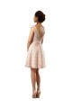 Short Knee Length Lace Homecoming Dress with Matching Chiffon Tie Sash Canada