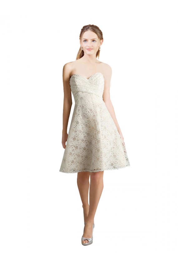 Lace Homecoming Dress with Draped Sweetheart Neckline Canada