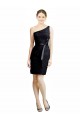 One Shoulder Short Lace Homecoming Dress with Satin Waistband Canada