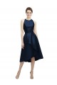 Short Tea Length Halter Neck Sleeveless Satin Homecoming Dress Canada