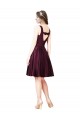 Classic Knee Length Satin Homecoming Dress with V Back and Bow Detail Canada