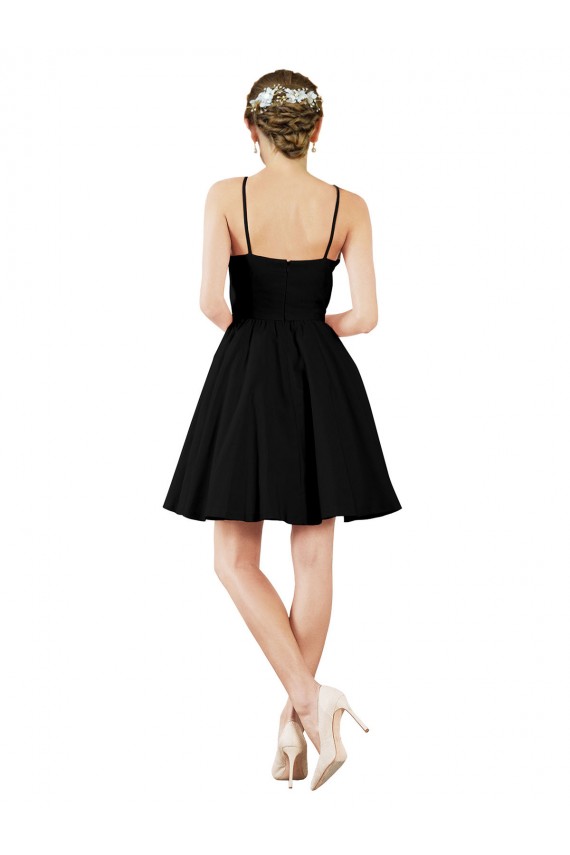 Halter Neck Short Knee Length Satin Homecoming Dress Canada