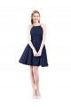 Halter Neck Short Knee Length Satin Homecoming Dress Canada