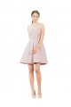 Short Knee Length Sweetheart Satin Homecoming Dress Canada