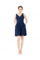 V-Neck A-Line Satin Homecoming Dress with Pockets Canada