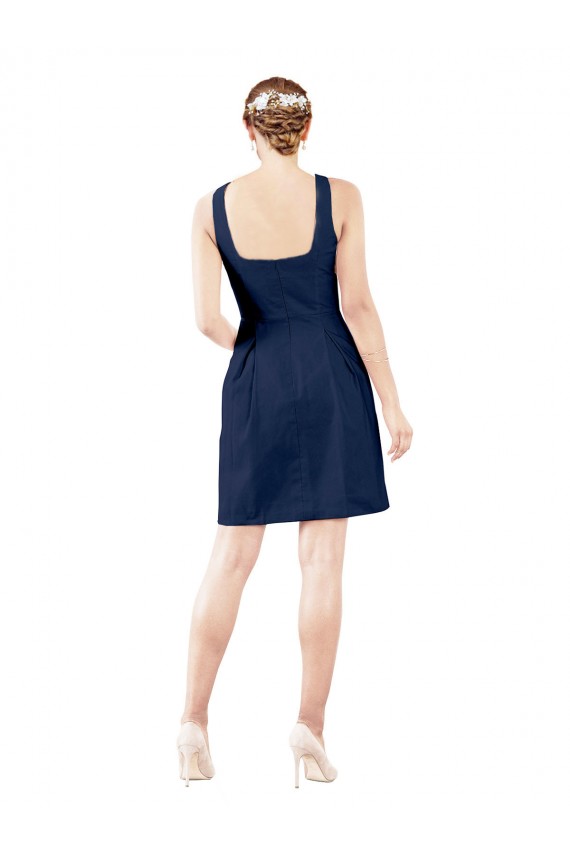 V-Neck A-Line Satin Homecoming Dress with Pockets Canada