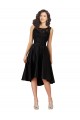 Short High Low Satin Homecoming Dress with a Beaded and Embroidered Bodice Canada