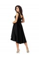 Short High Low Satin Homecoming Dress with a Beaded and Embroidered Bodice Canada