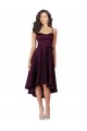 Elegant High Low Satin Homecoming Dress with Criss Cross Back Canada