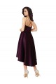 Elegant High Low Satin Homecoming Dress with Criss Cross Back Canada