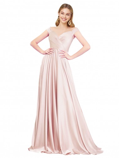 Off the Shoulder A-Line Sweetheart Satin Homecoming Dress Canada