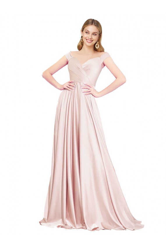 Off the Shoulder A-Line Sweetheart Satin Homecoming Dress Canada