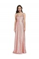 High Neck Low Back Sparkling Sequin Prom Dress Canada