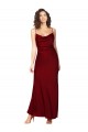 Cowl Neck Low Back Silky Satin Homecoming Dress with Thin Back Straps Canada