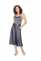 Midi Length Silky Satin Homecoming Dress with Open Tied Back Canada
