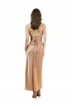 Short Midi Length Cowl Neck Silky Satin Homecoming Dress Low Back Canada