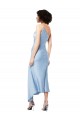 Midi Length Short Silky Satin Homecoming Dress with Asymmetric Neckline and High Side Split Canada