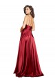 Cowl Neckline Long Silky Satin Homecoming Dress with Spaghetti Straps Canada