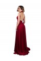 Plunge V-Neckline A-Line Halter Open Back Spandex Homecoming Dress with Slit Canada