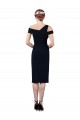 Draped Cross Shoulder Stretch Crepe Homecoming Dress Canada