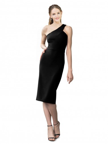 One Shoulder Short Crepe Homecoming Dress Canada