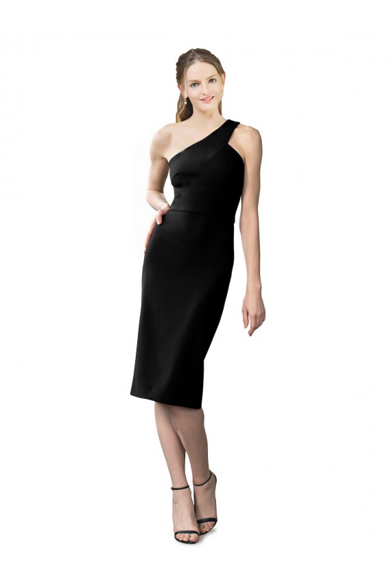 One Shoulder Short Crepe Homecoming Dress Canada