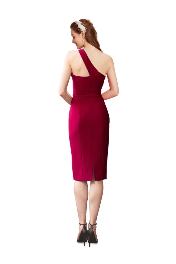 One Shoulder Short Crepe Homecoming Dress Canada