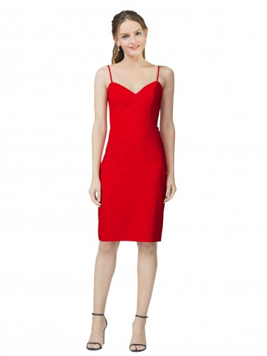 Sleeveless Homecoming Length Sweetheart Neckline Crepe Homecoming Dress Canada