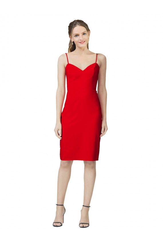 Sleeveless Homecoming Length Sweetheart Neckline Crepe Homecoming Dress Canada