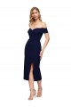 Midi Length Short Crepe Homecoming Dress with Side Split Canada