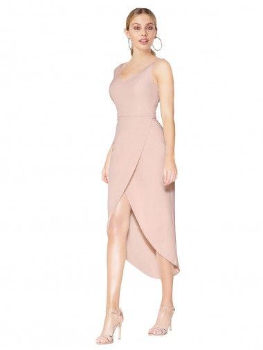 Short Knee Length Crepe Homecoming Dress Canada