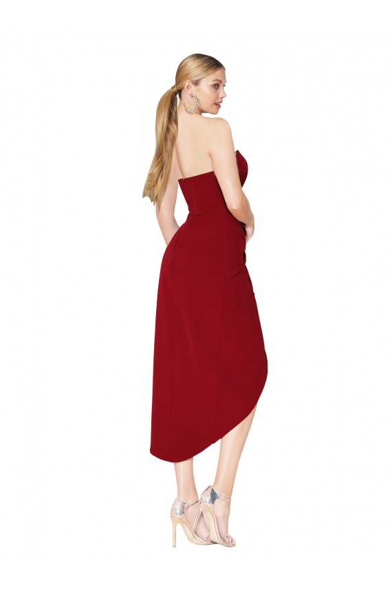 Short Length Sweetheart Mermaid Wrap Crepe Homecoming Dress Canada