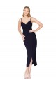 High Neck Spaghetti Straps Crepe Short Wrap Homecoming Dress Canada