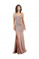 Fishtail Shape V-Neck Crepe Homecoming Dress with Slit Canada